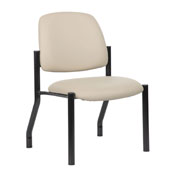 Boss Antimicrobial Armless Guest Chair, 300 lb. weight capacity, B9595AM-BG